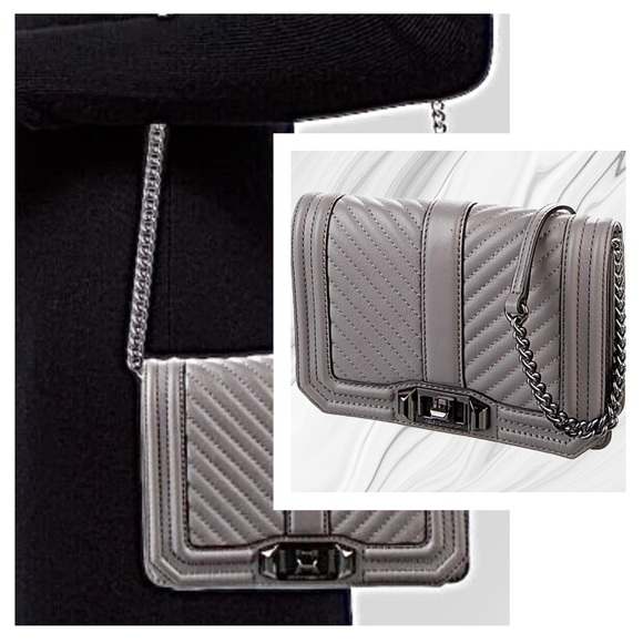 Rebecca Minkoff Chevron Quilted Leather Crossbody Bag - Picture 1 of 4